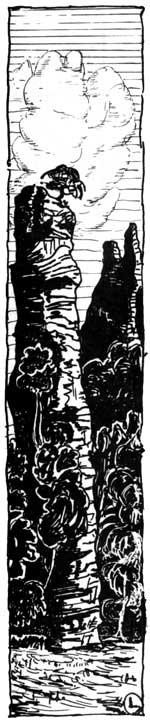 sketch of rock formations