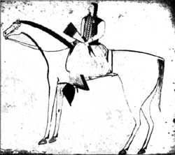 Native American on horseback