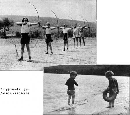 archers and beach-goers