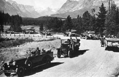 touring cars, Glacier NP