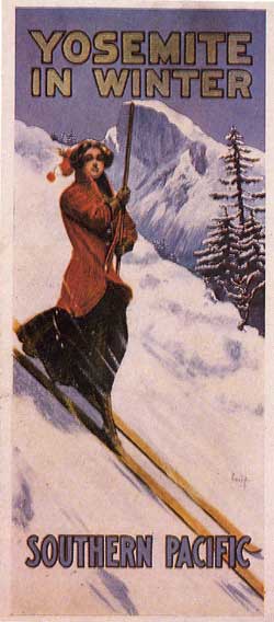 ad, woman on skis
