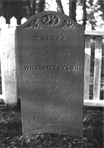 headstone of William Taylor