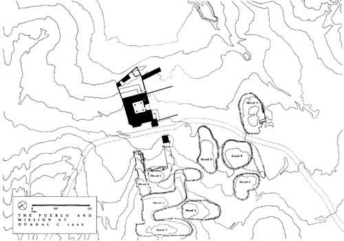 Plan of the pueblo and mission of Quarai