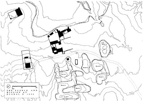 The pueblo of Quarai about 1830