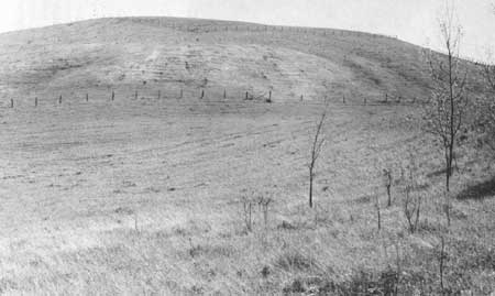 large conical ice-walled lake deposit