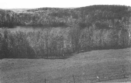 top of the ice-walled lake deposit