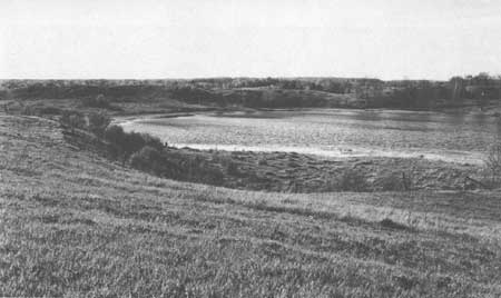 kettle pond and crevasse fill