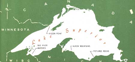 map of Lake Superior