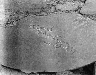 signature on stone