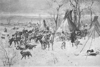 Native American camp