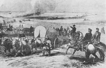 Army wagon train