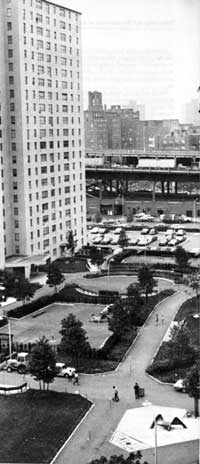 landscaped plaza