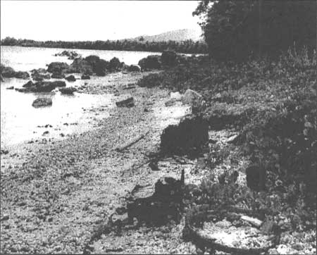 war debris on the Agat Invasion Beach