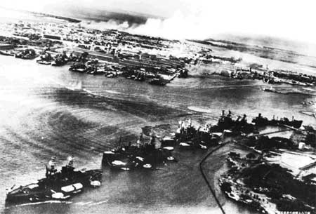 aerial view of Battleship Row