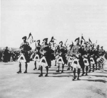 pipes and drums of the Tyneside Scottish