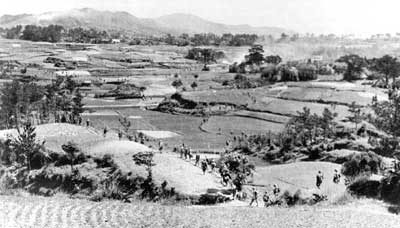 Marines descending into valley