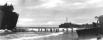 unloading shells from LVT