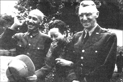 Chiang Kai-shek and wife with Stilwell