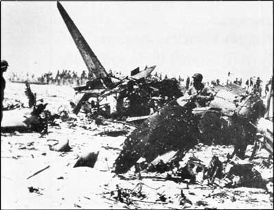 wreckage of Japanese plane