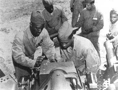 90mm gun crew practices