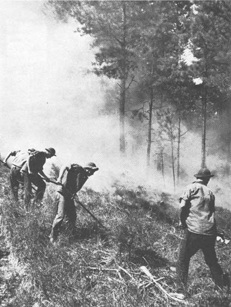 CCC fighting forest fire
