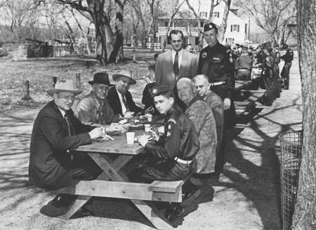Douglas at picnic table