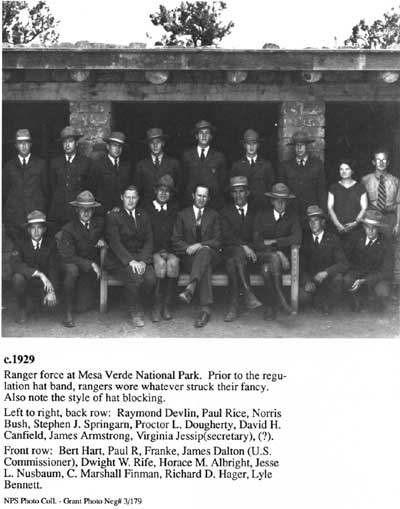 Rangers at Mesa Verde NP, 1929