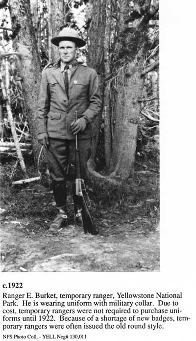 Ranger E. Burket, Yellowstone NP, 1922