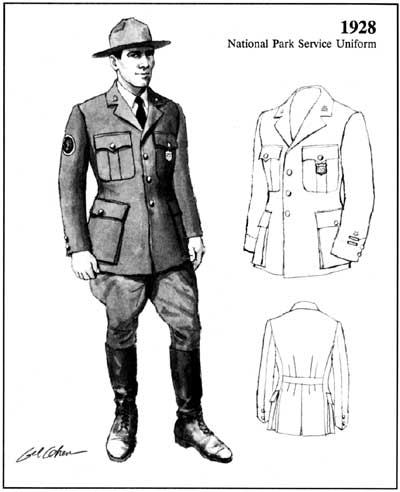 drawing of NPS uniform