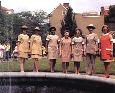 modelling new women's uniforms