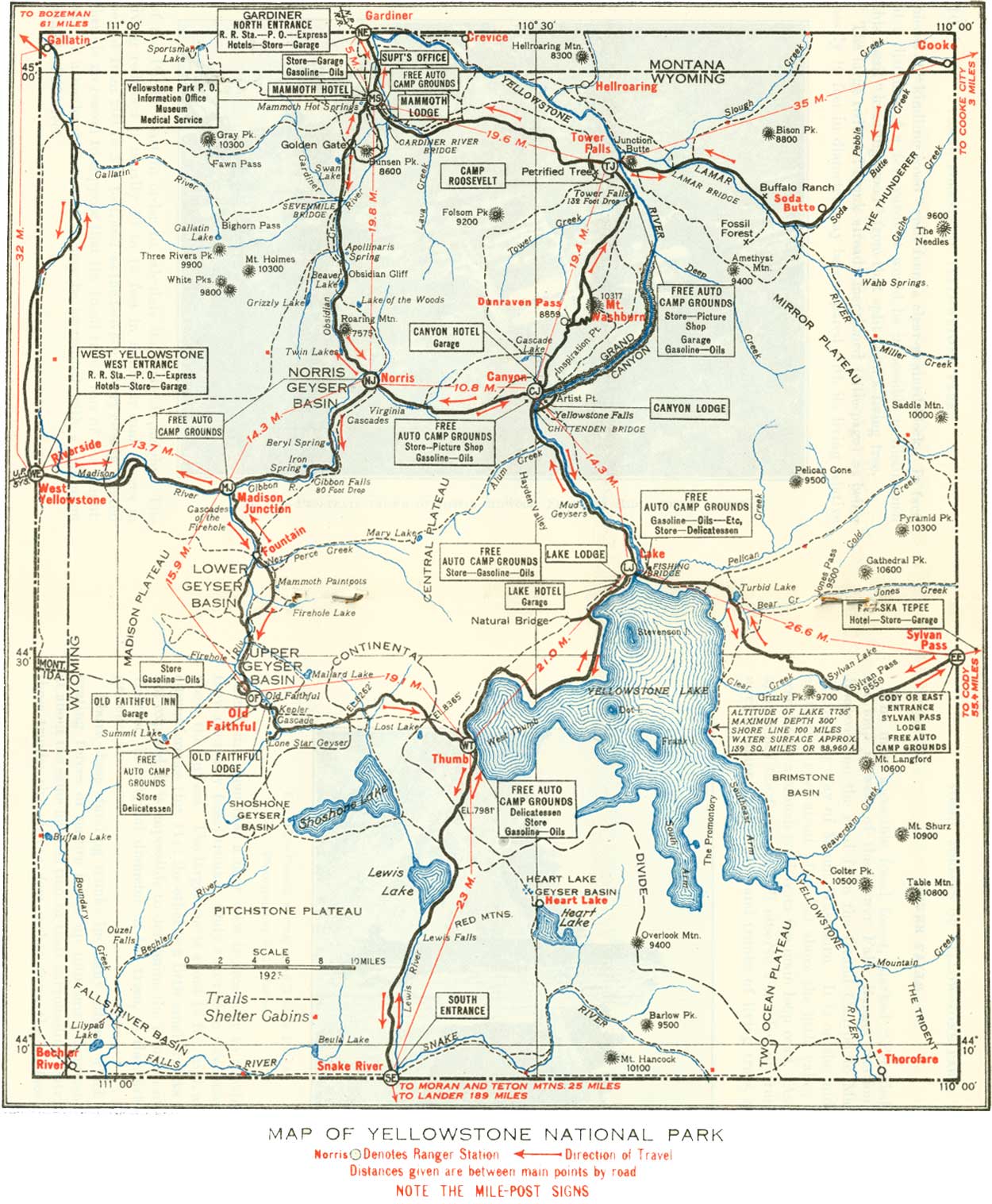 map of yellowstone and surrounding area Yellowstone Np Fossil Forests Of The Yellowstone National Park map of yellowstone and surrounding area