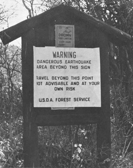 Forest Service warning sign