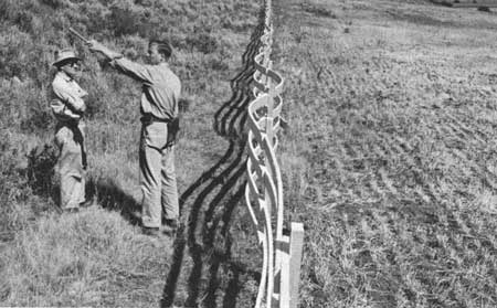 fence twisted by earthquake