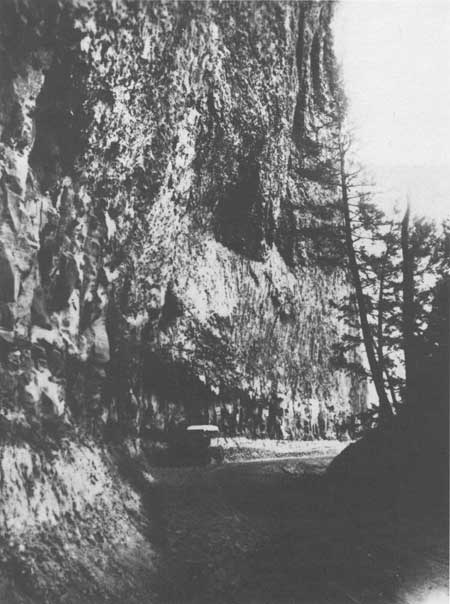 Road at Overhanging Cliff