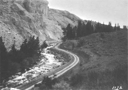 Road Through Gardner River Canyon