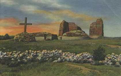 pecos vintage ruins postcard