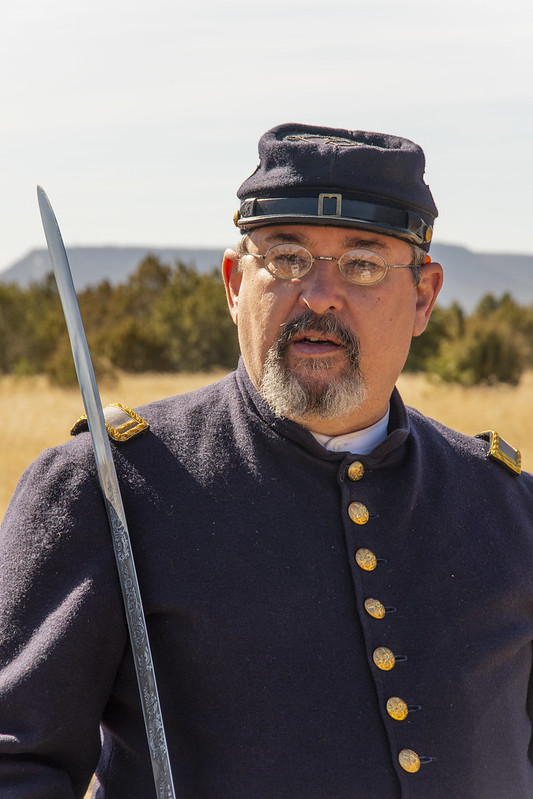 Civil War reenactor G. Cascio A reenactor in a Civil War Union Uniform.