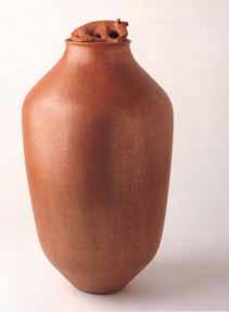Jar, Lid, Pottery Dog