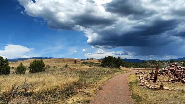 A monsoon storm brewing over the mountains.