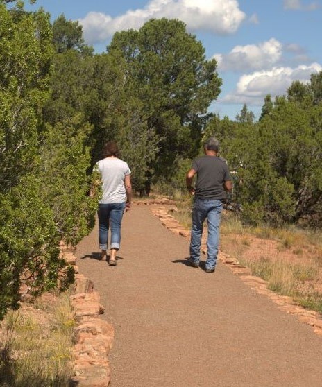 Hikers on the Ancestral Sites Trail