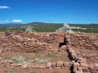 View of excavated foundation, south pueblo View of excavated foundation, south pueblo