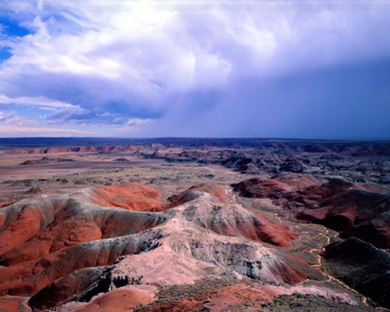 Kachina Point overlooking the Painted Desert during the monsoon.