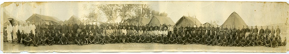 Historic photo of the Civilian Conservation Corps (CCC) Camp by the Puerco River