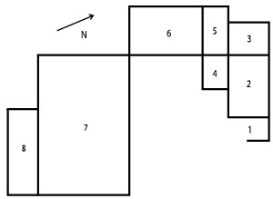 line drawing numbering agate house rooms