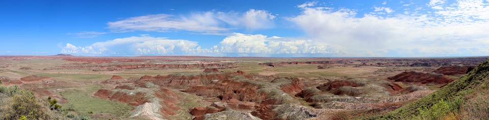 View from Hozho Point of the red part of the Painted Desert
