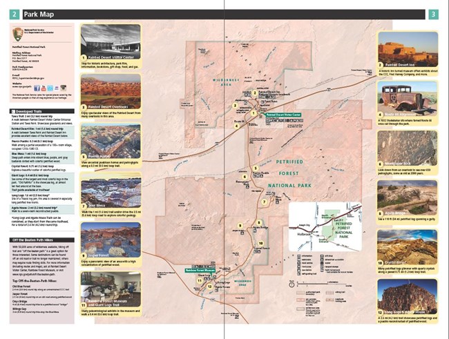 Petrified Forest National Park Map Publications - Petrified Forest National Park (U.s. National Park Service)