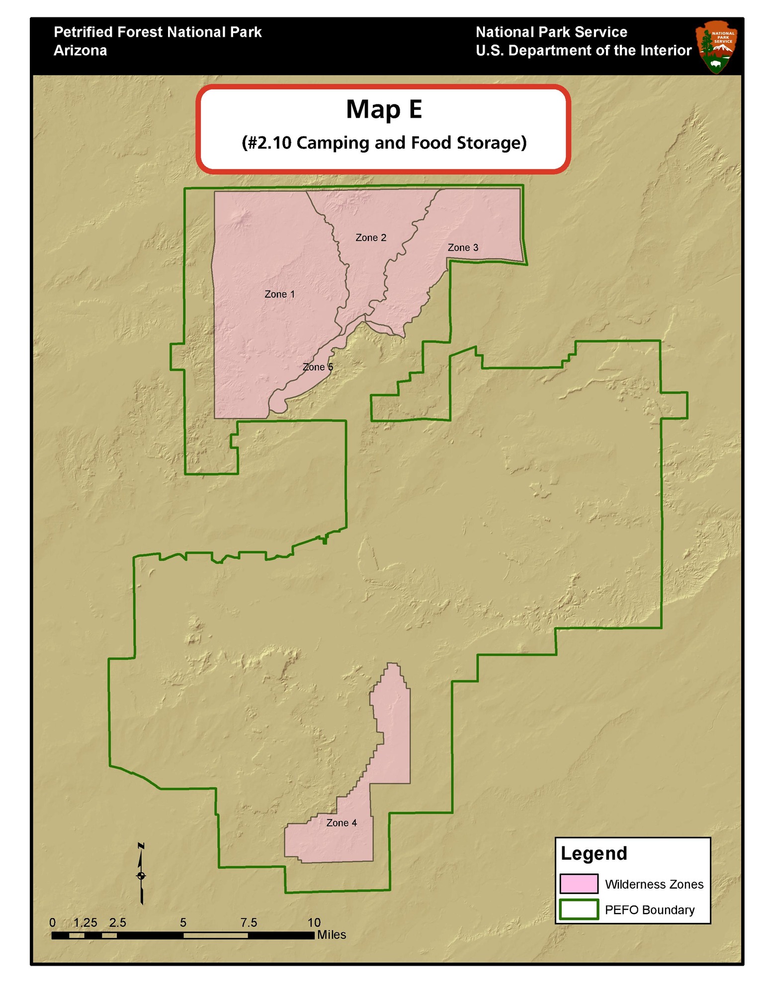Topographic map of part of the park