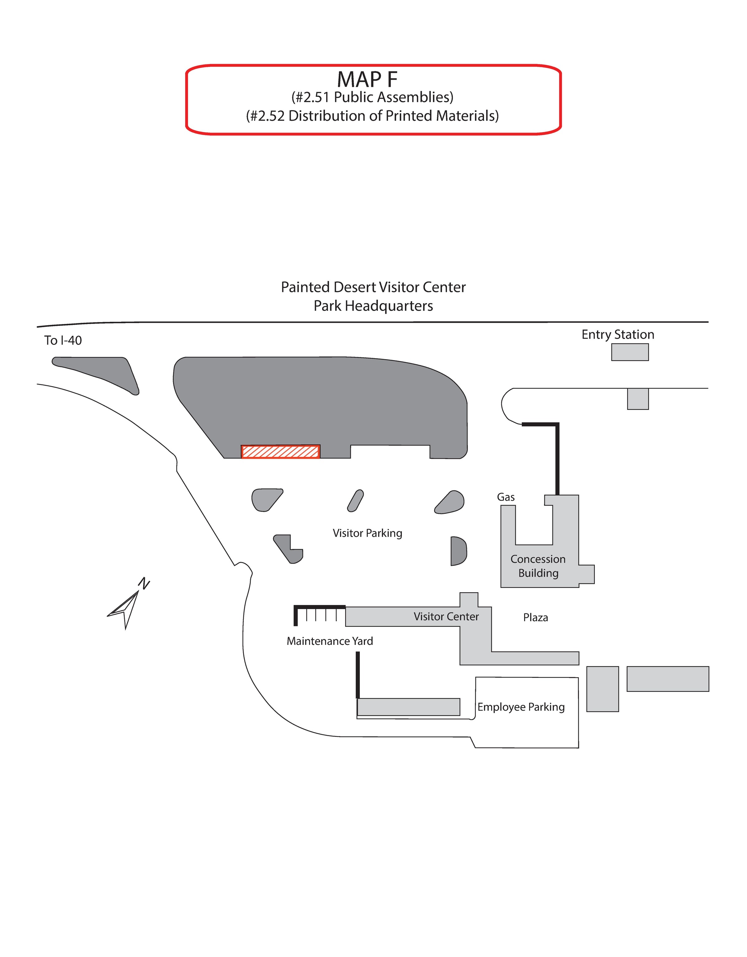 Topographic map of part of the park