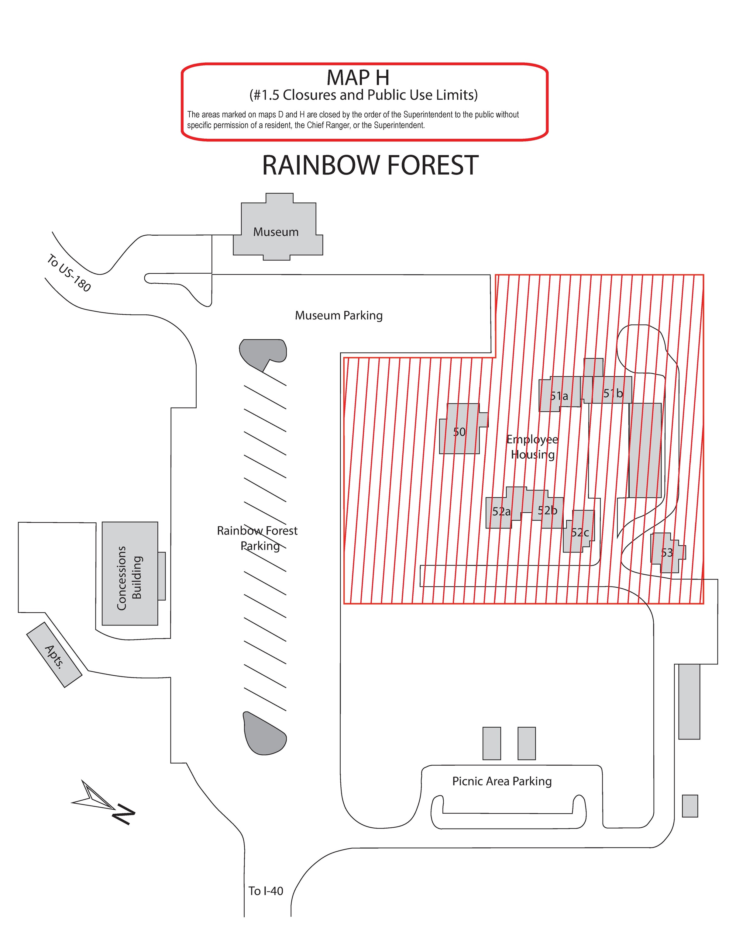 Map of part of the park