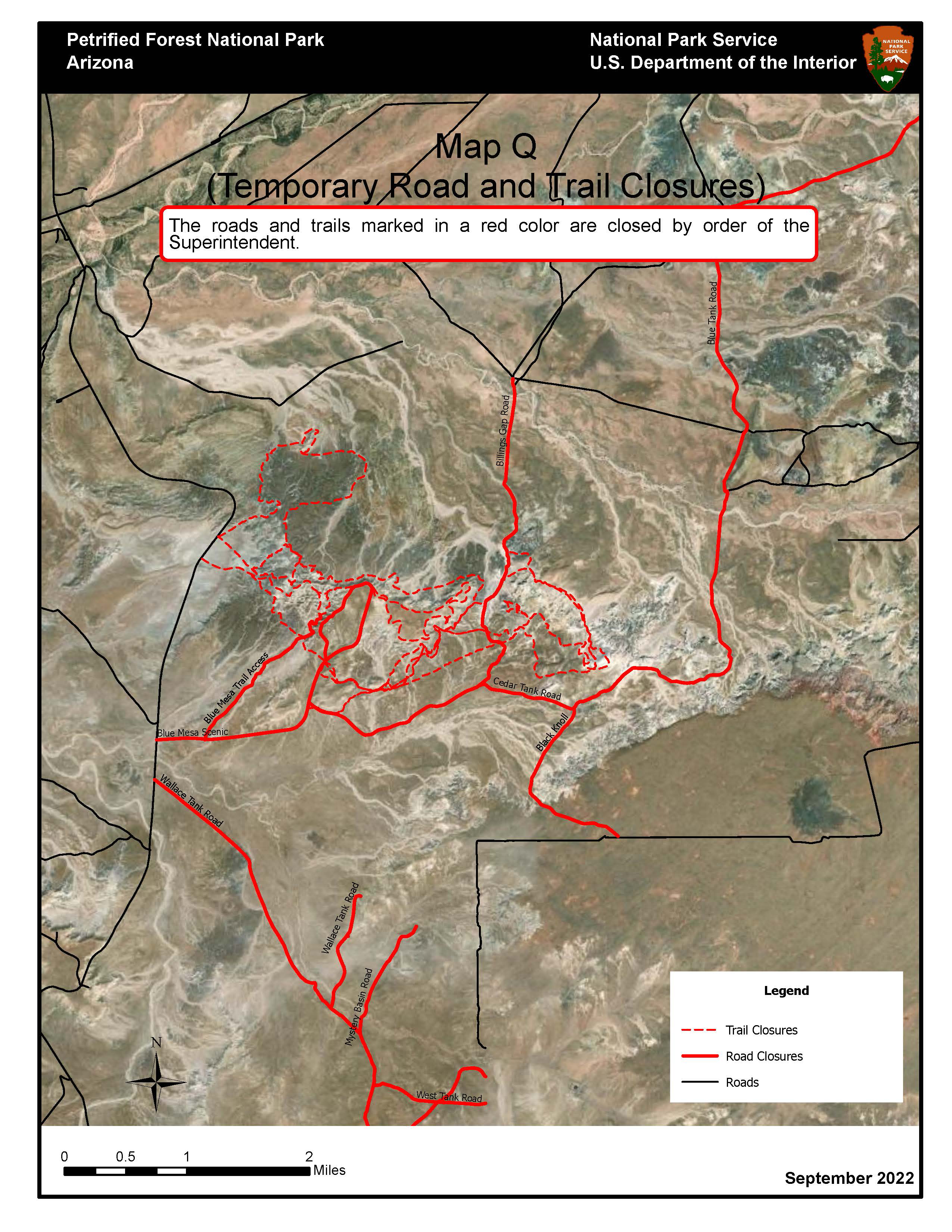 Map of part of the park